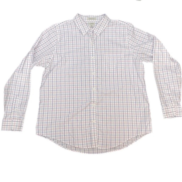 L.L. Bean Men's Wrinkle-Free Kennebunk Sport Shirt, Traditional Fit Check - Picture 11 of 11